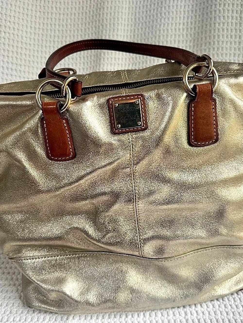 Dooney & Bourke Metallic Gold Tote Bag